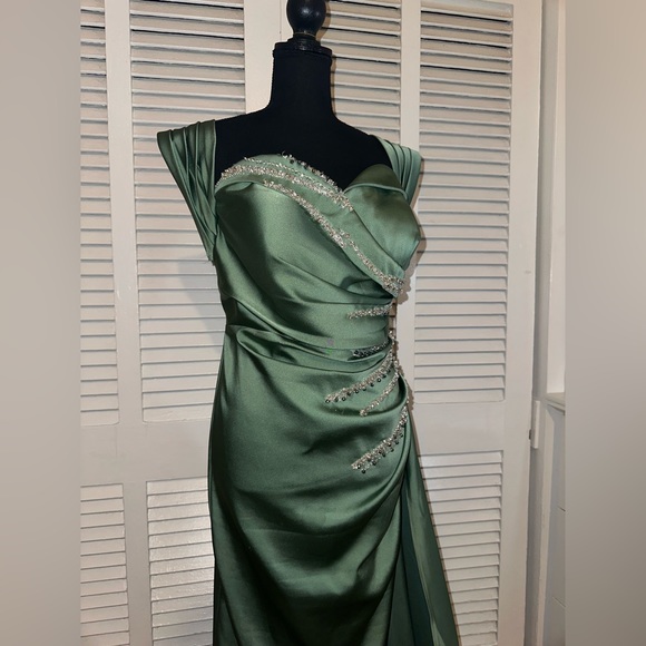tevam Dresses Off Shoulder Sage Green Dress Poshmark